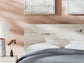 Cama con paneles Lawroy y tocador con espejo