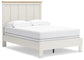 Cama con paneles Linnocreek, cómoda con espejo y dos mesitas de noche