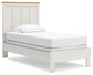 Cama con paneles Linnocreek y mesita de noche