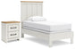Cama con paneles Linnocreek y mesita de noche