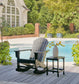 Silla de exterior Sundown Treasure con mesa auxiliar