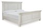 Cama Robbinsdale con paneles, cómoda con espejo y mesita de noche