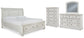 Cama tipo trineo Robbinsdale California con espacio de almacenamiento, cómoda con espejo y arcón