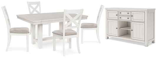 Mesa de comedor Robbinsdale y 4 sillas con almacenamiento