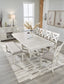 Mesa de comedor Robbinsdale, 6 sillas y banco con espacio de almacenamiento