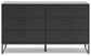 Cama de plataforma Socalle con cómoda y mesita de noche