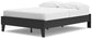 Cama de plataforma Socalle con cómoda y mesita de noche