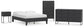 Cama de plataforma Socalle con cómoda y mesita de noche
