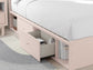 Cama tapizada con paneles y almacenamiento Wistenpine