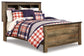 Cama con paneles y librería Trinell