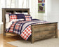 Cama con paneles y librería Trinell