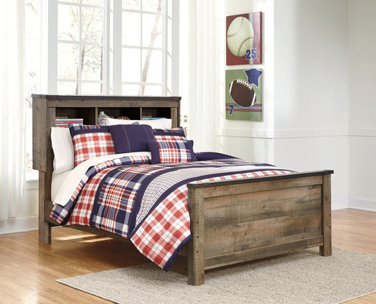 Cama con paneles y librería Trinell