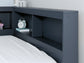 Cama con almacenaje y librería Simmenfort