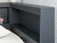 Cama con almacenaje y librería Simmenfort