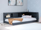 Cama con almacenaje y librería Simmenfort
