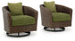 Horizon Hall - Sillón giratorio con cojín