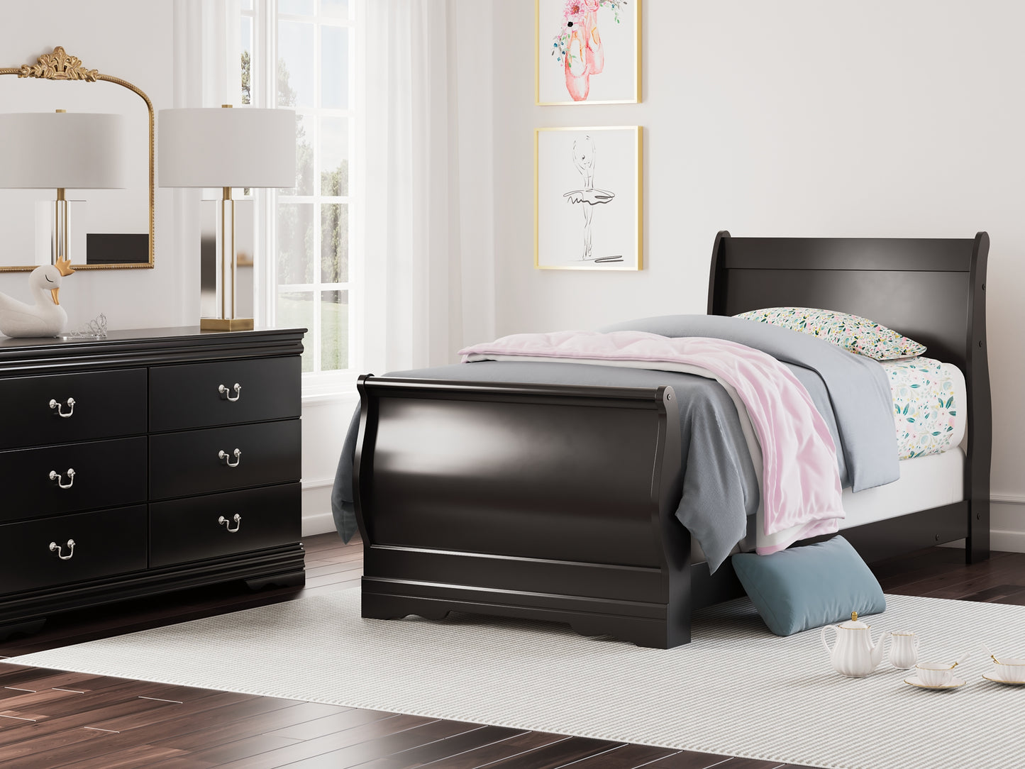 Cama de trineo del viñedo Huey