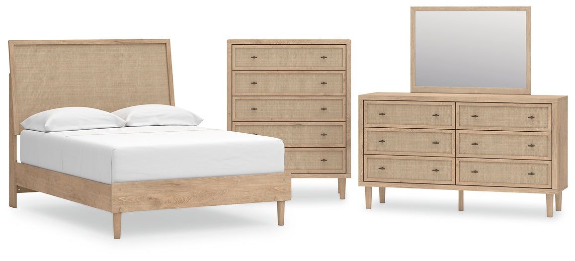 Cama con paneles Cielden, cómoda y cómoda con espejo