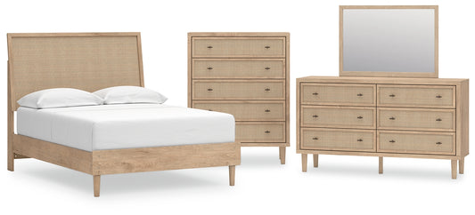 Cama con paneles Cielden, cómoda y cómoda con espejo
