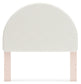 Wistenpine  Upholstered Panel Headboard With Mirrored Dresser And 2 Nightstands