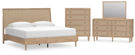 Cama con paneles Cielden, cómoda y cómoda con espejo
