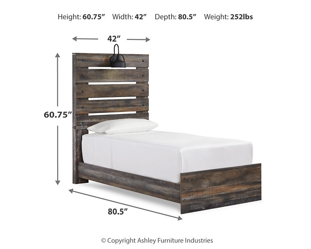Cama con paneles Drystan y 4 cajones de almacenamiento