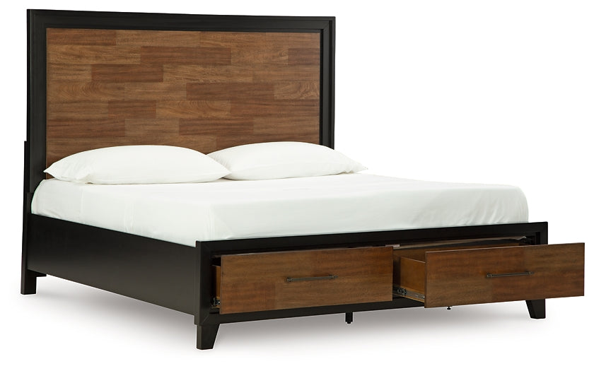 Cama con almacenamiento y paneles Kraeburn