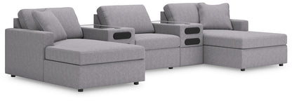 Chaise doble Modmax de 5 piezas con consolas de audio