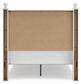 Mollviney  Panel Headboard With Mirrored Dresser And 2 Nightstands