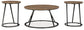 Juego de mesa auxiliar Cassbryn (3 piezas)