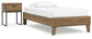 Cama de plataforma Deanlow con mesita de noche