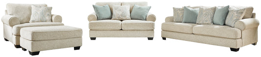 Sofá, loveseat, silla y otomana Monaghan