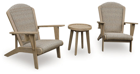 2 sillas Adirondack Marina Sun con mesa auxiliar