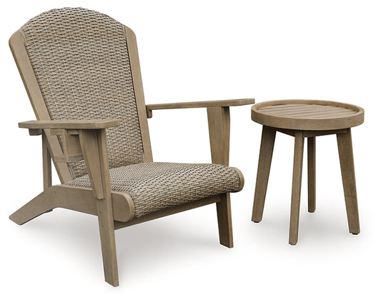 Silla y mesa auxiliar Adirondack para exteriores Marina Sun