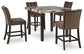 Mesa de comedor Jeshina de altura de mostrador y 4 taburetes