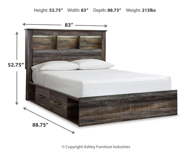 Cama-librería Drystan con dos cajones de almacenamiento
