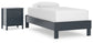 Cama de plataforma Simmenfort con mesita de noche