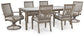 Mesa de comedor para exteriores Rainier Ranch y 6 sillas