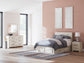 Panel Storage Bed With Mirrored Dresser And Nightstand