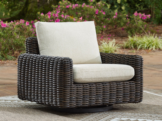 Sillón giratorio con planeador Kimora y cojín