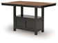Mesa de comedor Wildenauer de altura de mostrador y 6 taburetes