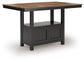Mesa de comedor Wildenauer de altura de mostrador y 6 taburetes