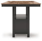 Mesa de comedor Wildenauer de altura de mostrador y 6 taburetes