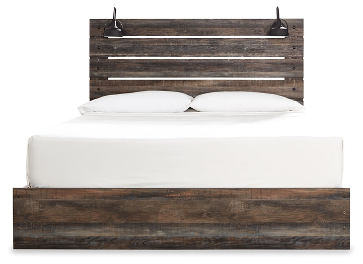 Cama con paneles Drystan y 4 cajones de almacenamiento