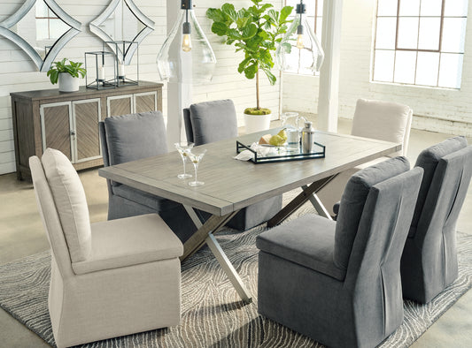 Mesa de comedor rectangular Krystanza