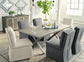 Mesa de comedor rectangular Krystanza