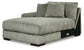 Seccional Lindyn de 3 piezas con chaise longue doble