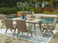 Mesa de comedor exterior y 6 sillas Cliff Trails
