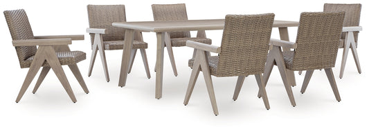 Mesa de comedor exterior y 6 sillas Cliff Trails