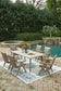 Mesa de comedor exterior y 6 sillas Cliff Trails